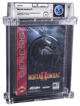 1994 SEGA Genesis "Mortal Kombat II" Sealed Video Game - WATA 9.4/A
